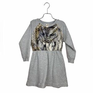 Pop-Up Shop Owl Dress Girls 4T Boutique Sweatshirt Dress Woodland Boho